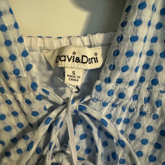 Azure Davi & Dani polka dot blue and white dress ! - Picture 4 of 9